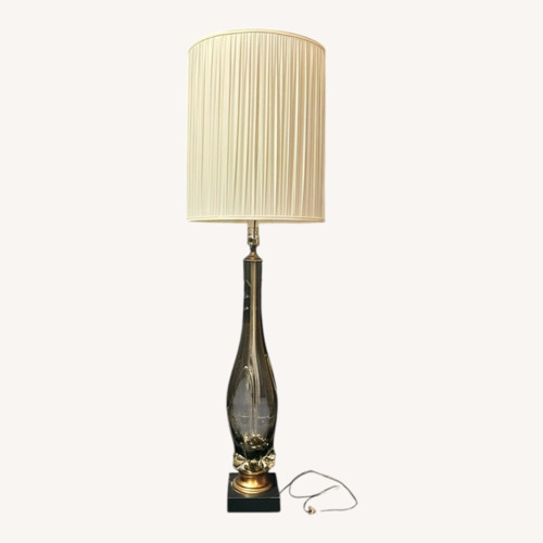 Used Vintage/Antique Black Glass Floor Lamp for sale on AptDeco