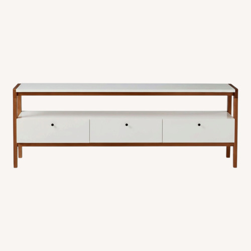 Used West Elm Modern White Wood Media Storage for sale on AptDeco