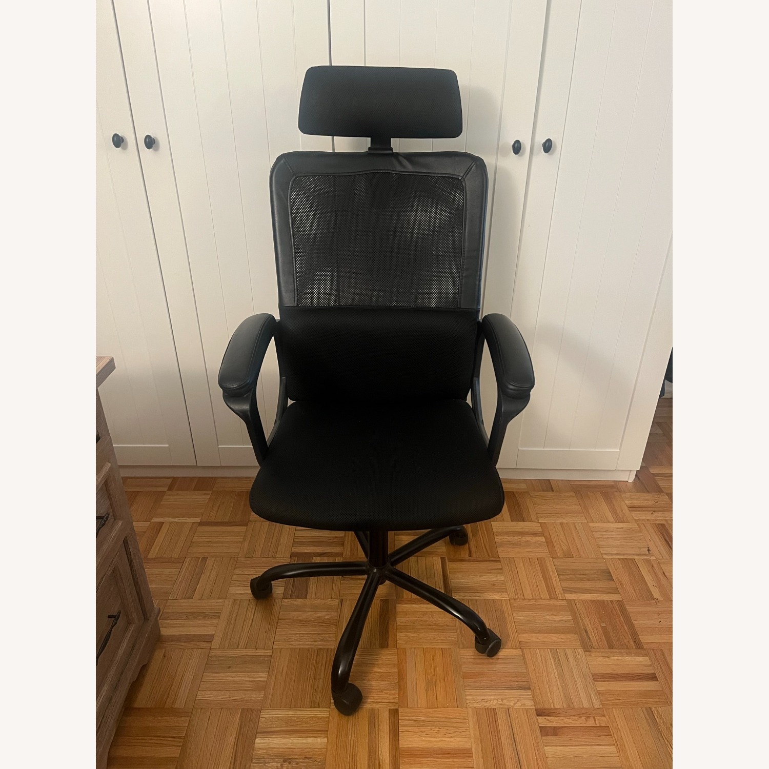 Inbox Zero Black Fabric Office Chair - image-3
