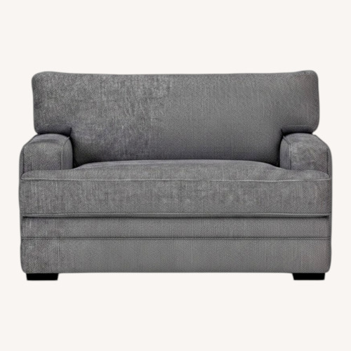 Used Walter E. Smithe Fabric Chair and a Half + Ottoman for sale on AptDeco