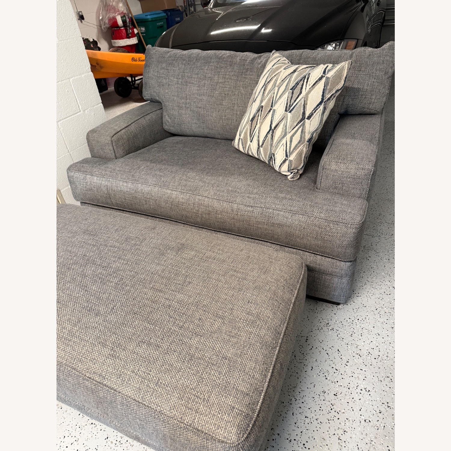 Walter E. Smithe Fabric Chair and a Half + Ottoman - image-4