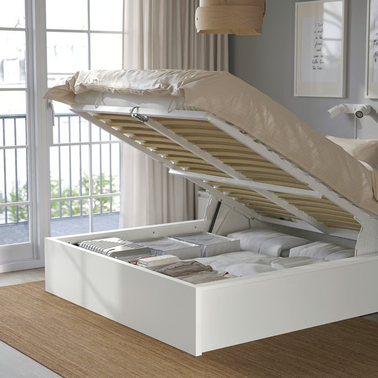 IKEA Malm White Wood Full Bed - image-2