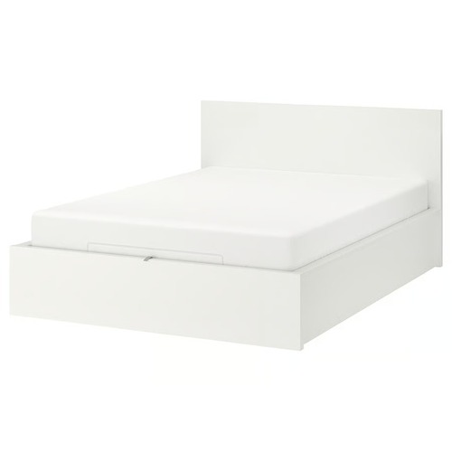 Used IKEA Malm White Wood Full Bed for sale on AptDeco