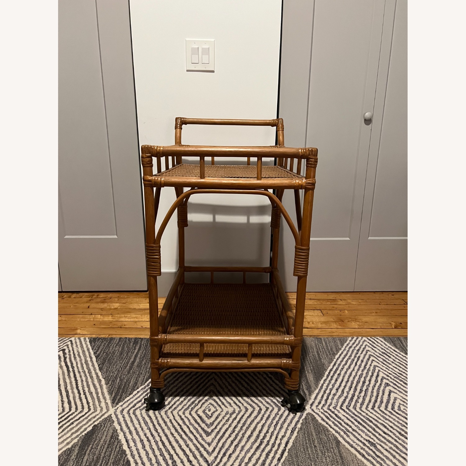 Rattan Natural Natural Rattan Bar Cart - image-3