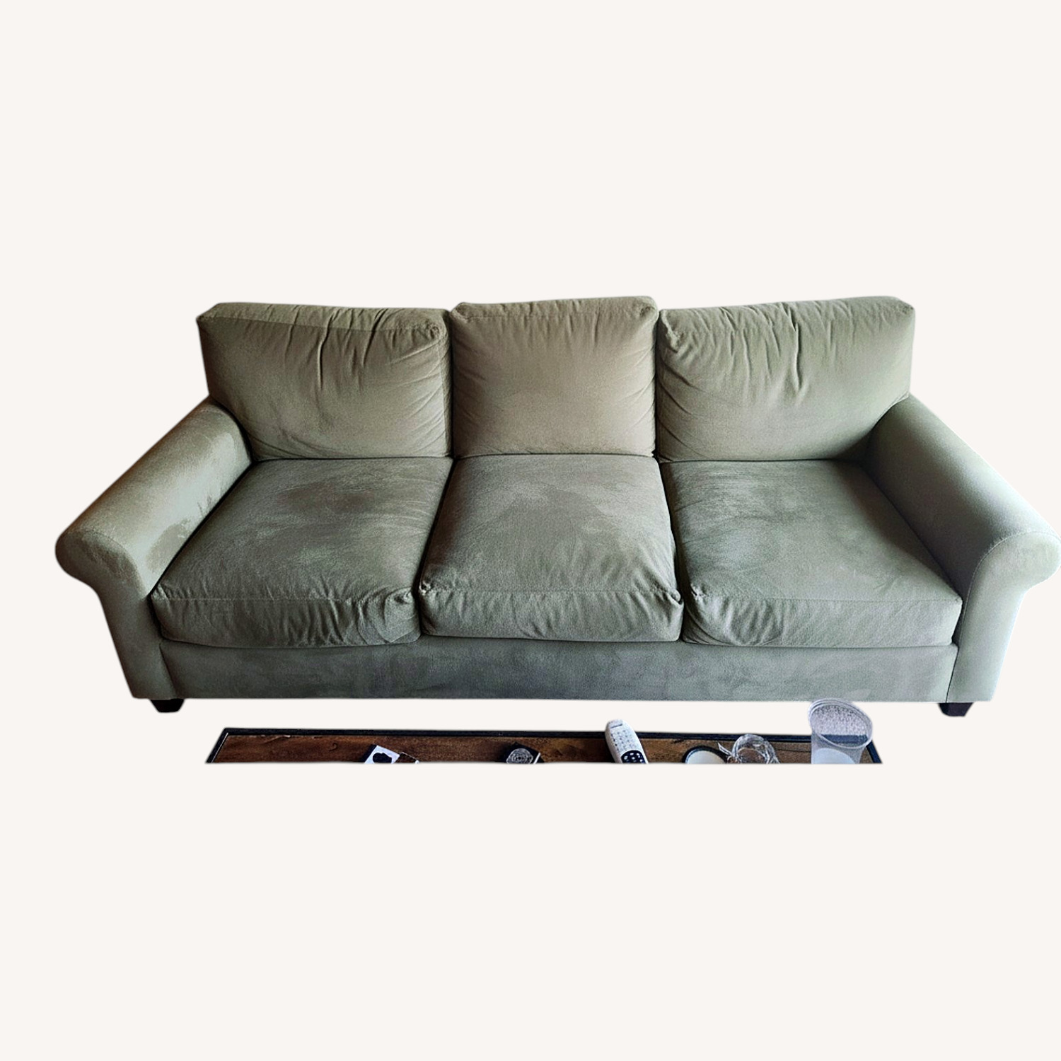 Sofa U Love Green Cotton 3+ Seater Sofa - image-0