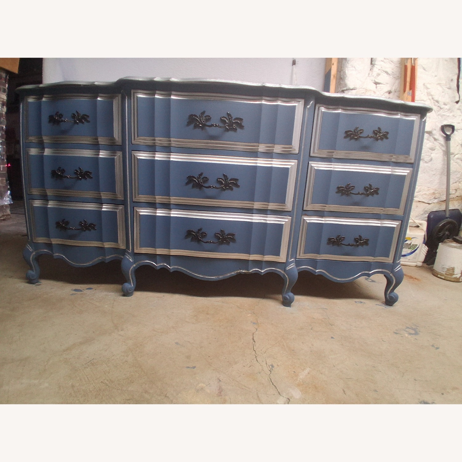 Drexel Blue Wood Dresser - image-4