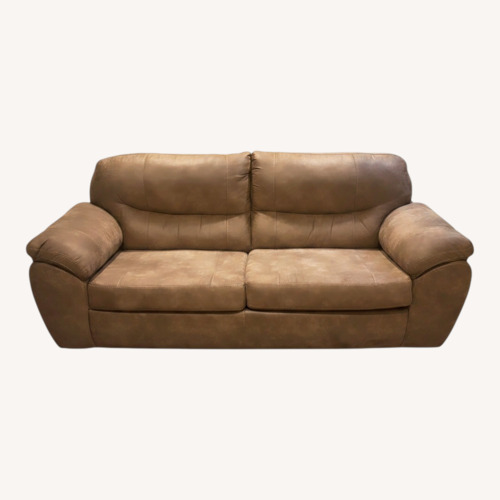 Used Dark Brown Faux Leather Sleeper Sofa for sale on AptDeco