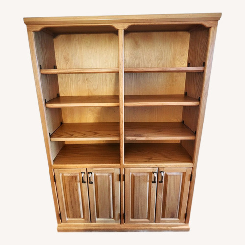 Used Light Brown Wood Bookcase for sale on AptDeco