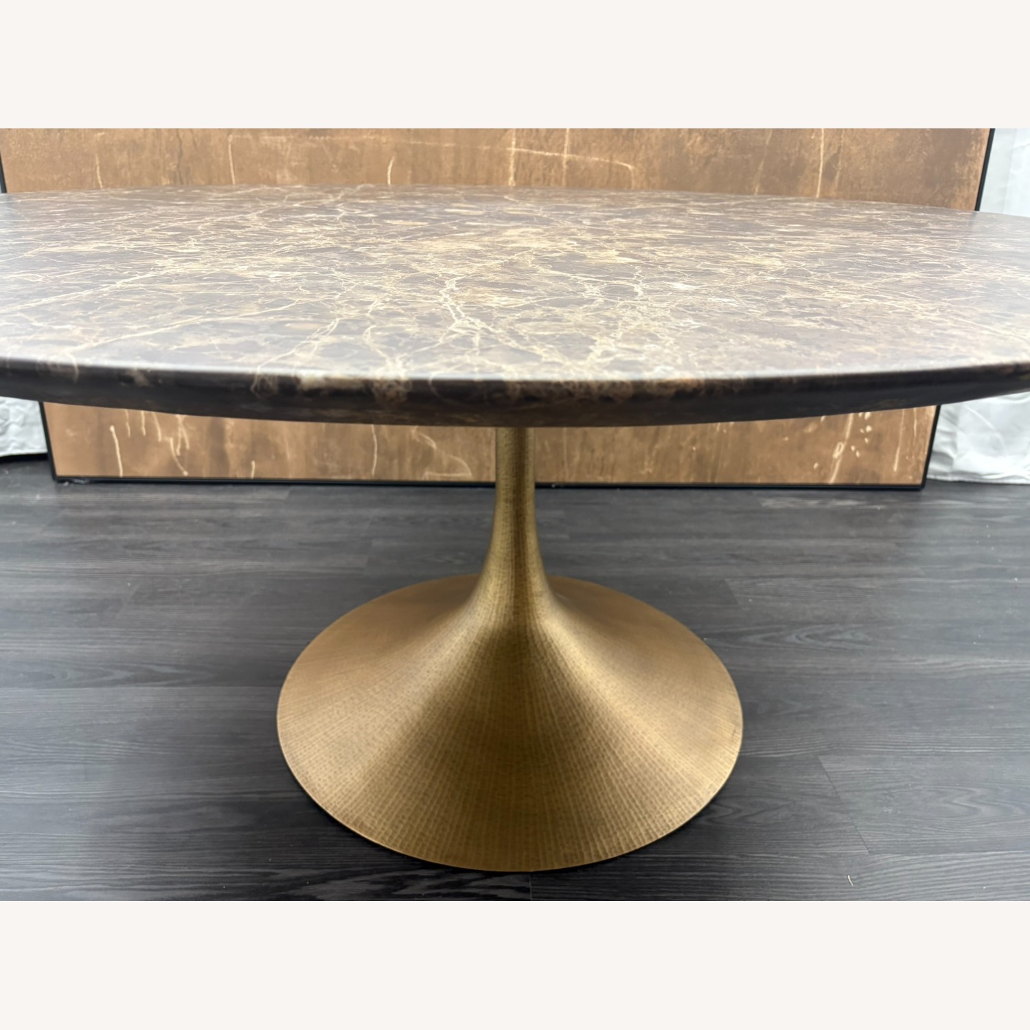 Restoration Hardware Aero Stone Round Dining Table – 60" - image-21