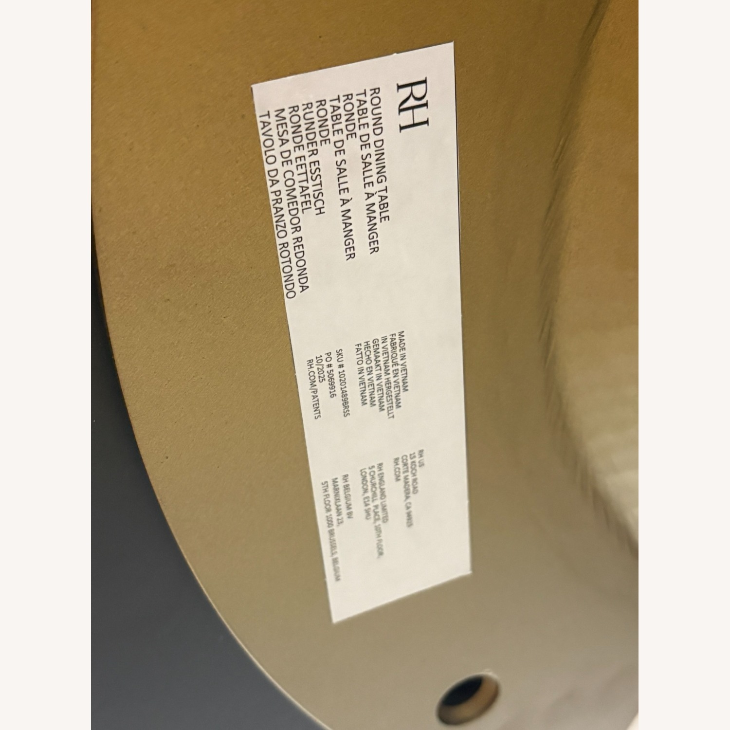 Restoration Hardware Aero Stone Round Dining Table – 60" - image-22