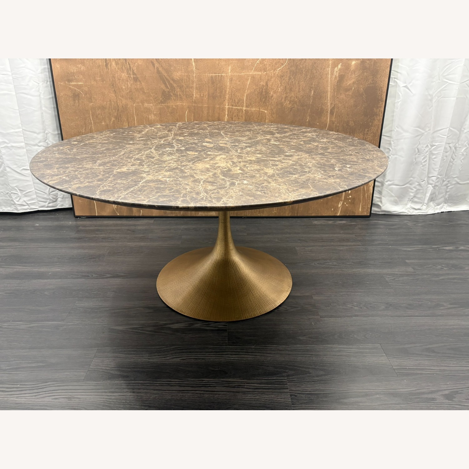 Restoration Hardware Aero Stone Round Dining Table – 60" - image-26