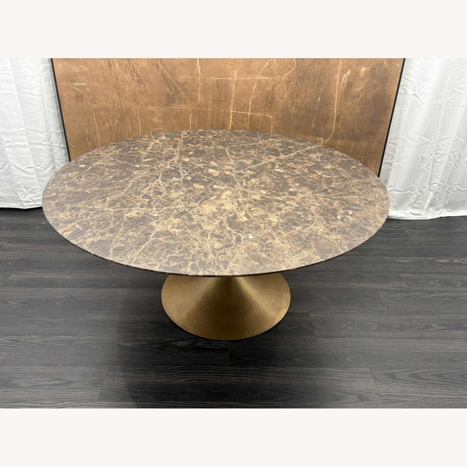 Restoration Hardware Aero Stone Round Dining Table – 60" - image-13