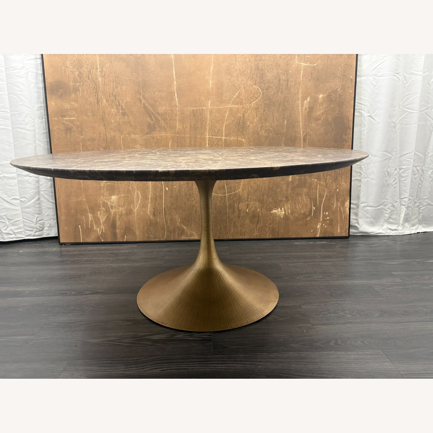 Restoration Hardware Aero Stone Round Dining Table – 60" - image-17