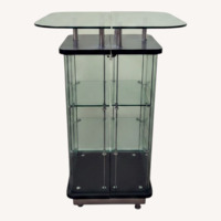 Natural Glass Bar Cart