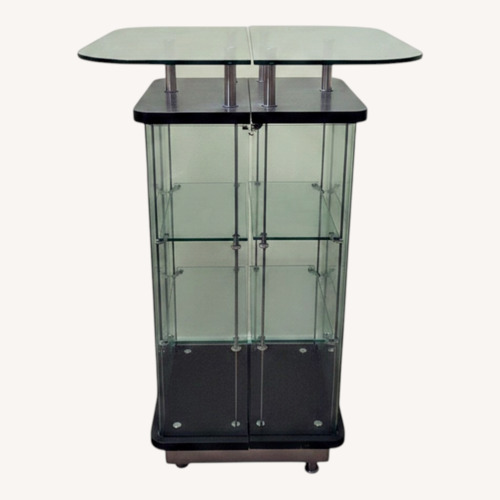 Used Natural Glass Bar Cart for sale on AptDeco