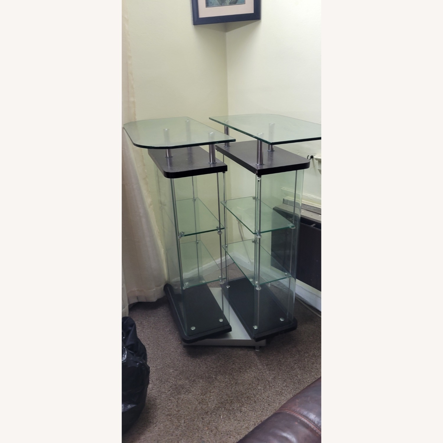 Natural Glass Bar Cart - image-2