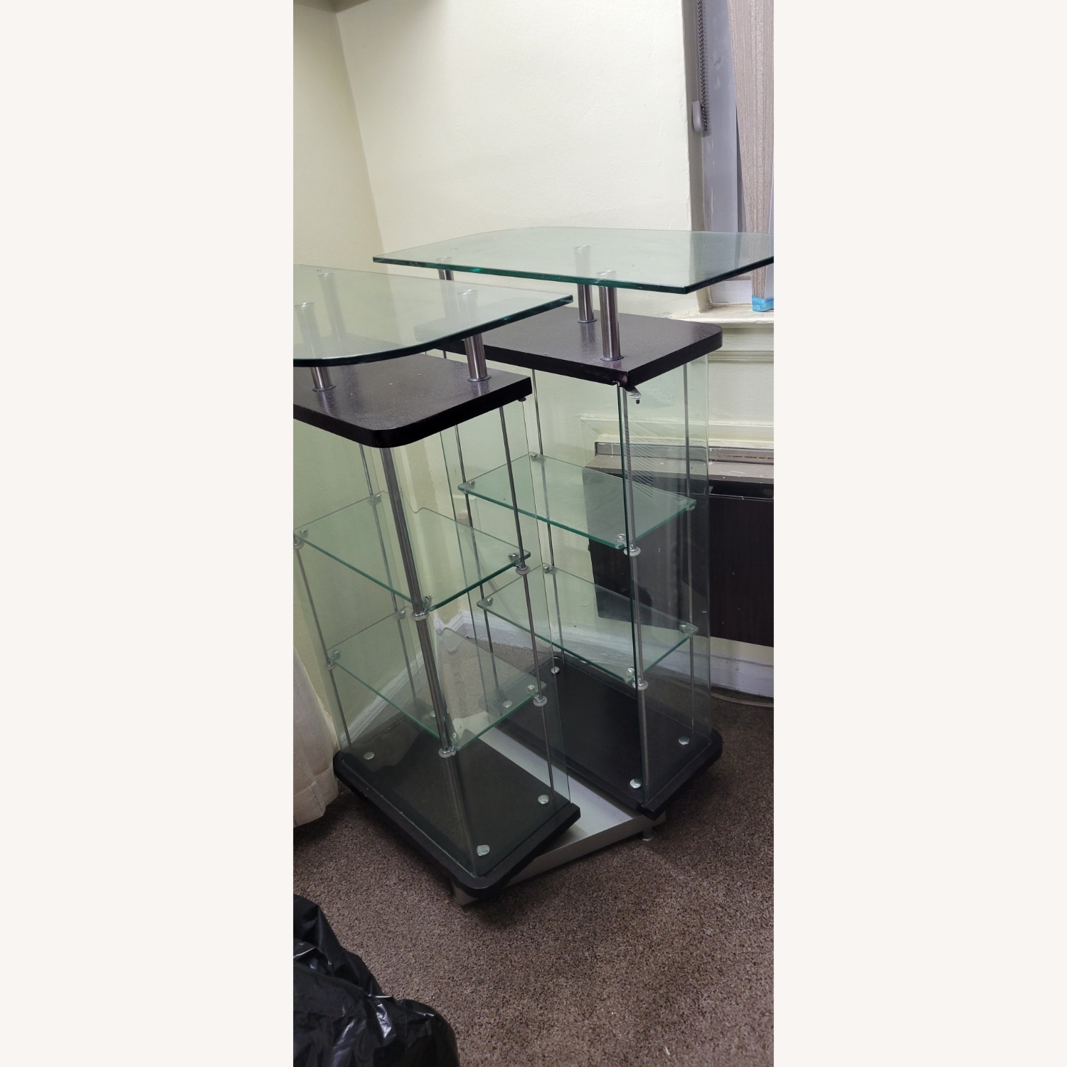 Natural Glass Bar Cart - image-3