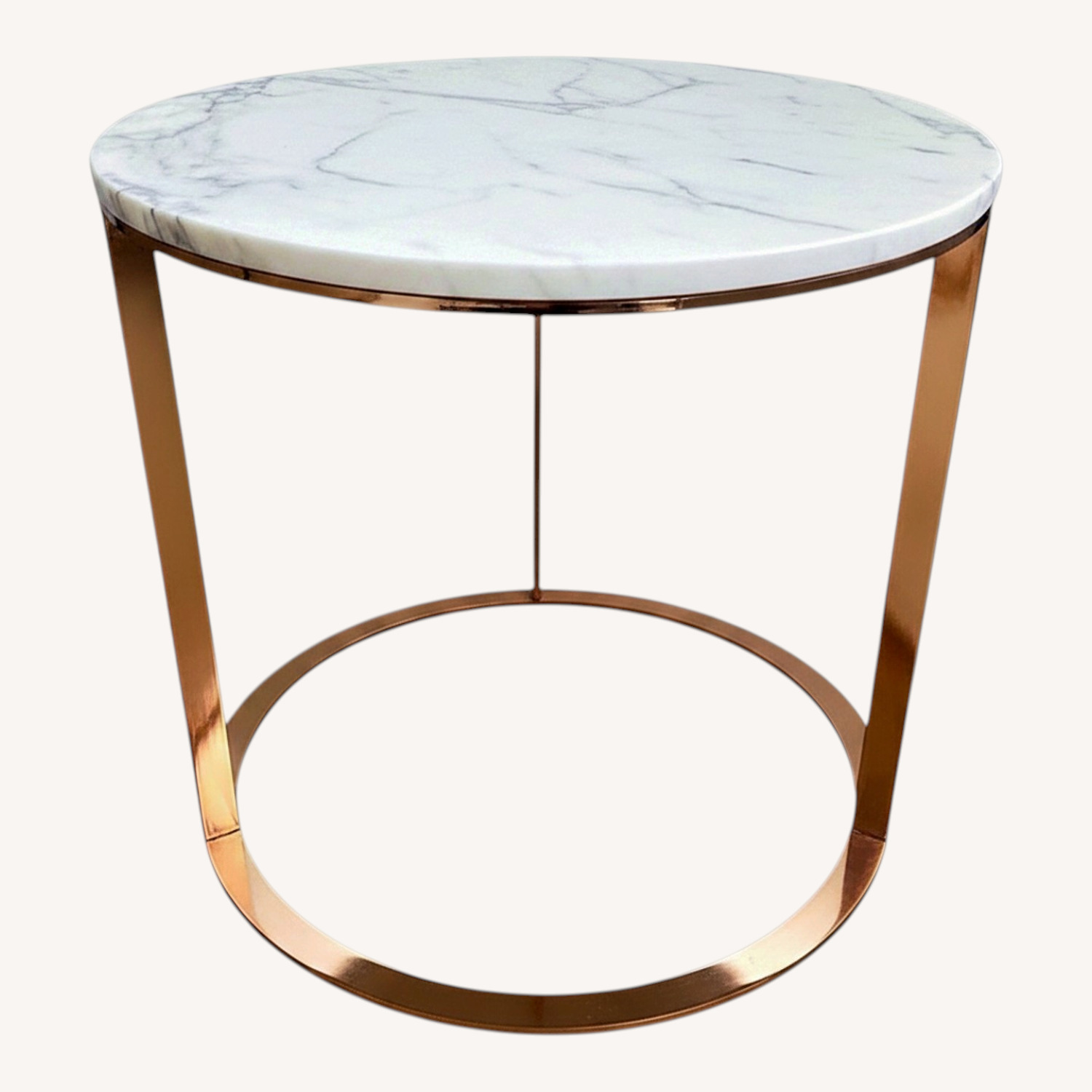 Rose Gold & Marble Side Table - image-0