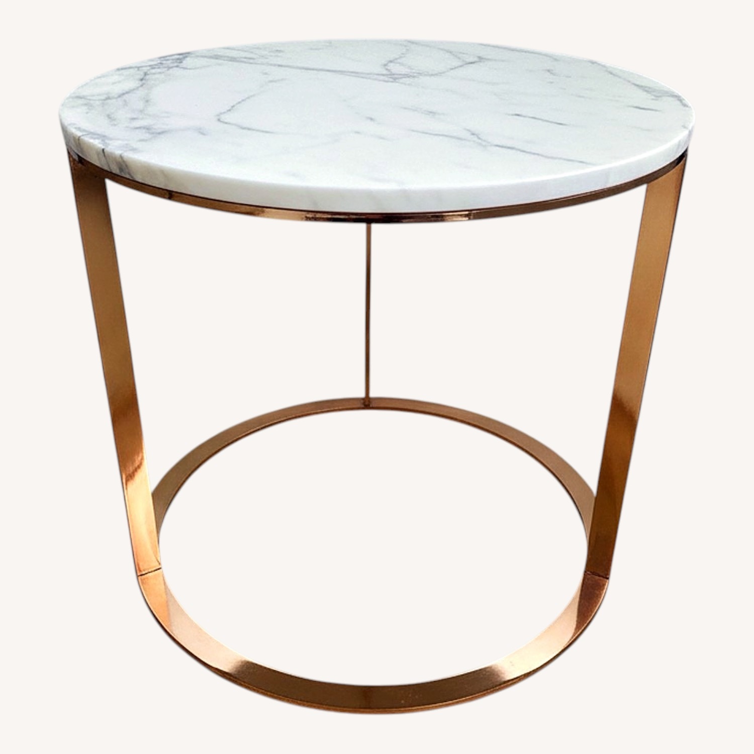 Rose Gold & Marble Side Table - image-4