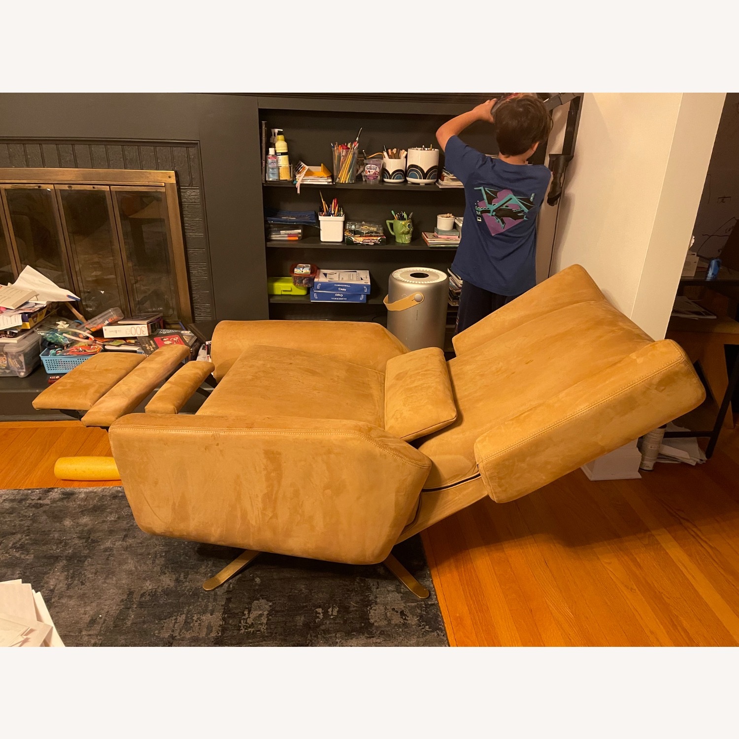 Restoration Hardware Natural Leather Recliner - image-2