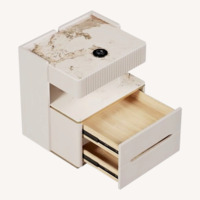 Homary Vailora Sintered-Stone-Top Nightstand