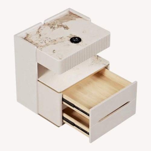Used Homary Vailora Sintered-Stone-Top Nightstand for sale on AptDeco