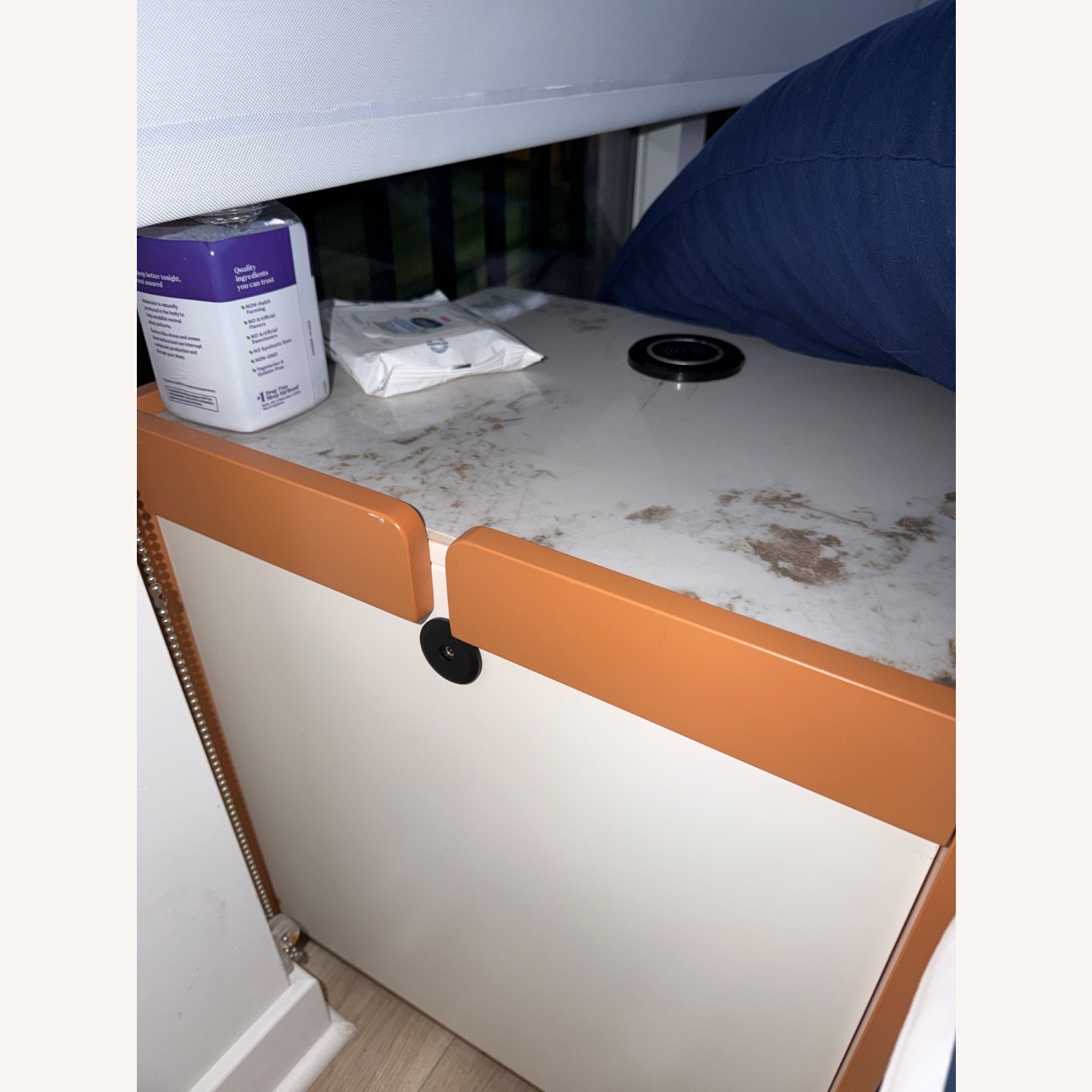 Homary Vailora Sintered-Stone-Top Nightstand - image-1