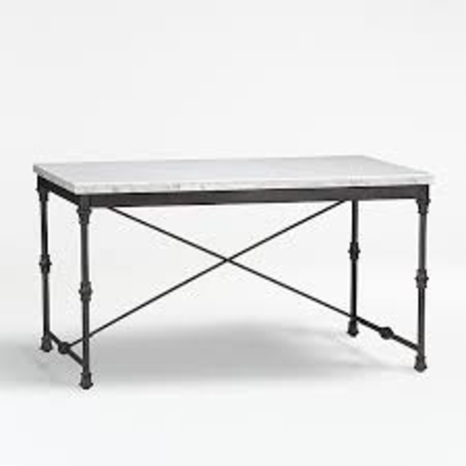 Crate & Barrel White Marble Dining Table - image-5
