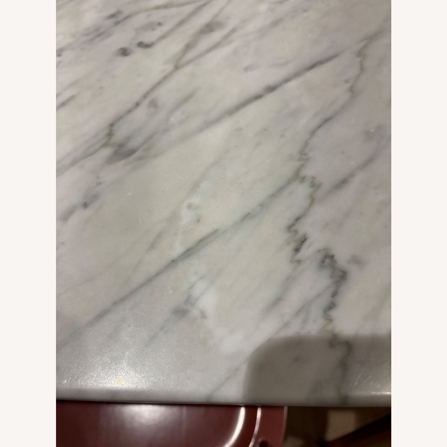 Crate & Barrel White Marble Dining Table - image-4