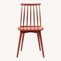 West Elm Red Wood Dining Chairs