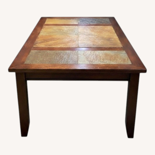 Used Stone Top Dinner Table w Four Stools Furniture for sale on AptDeco