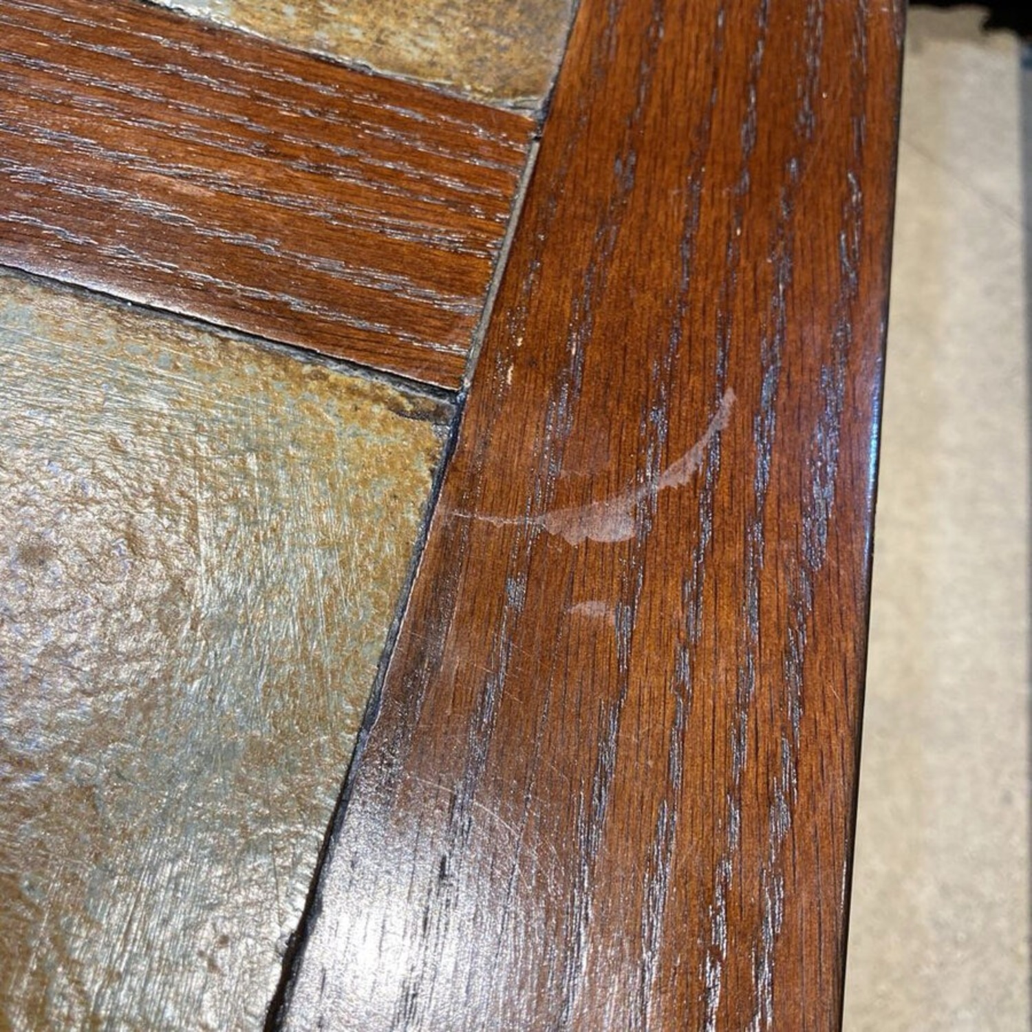 Stone Top Dinner Table w Four Stools Furniture - image-12