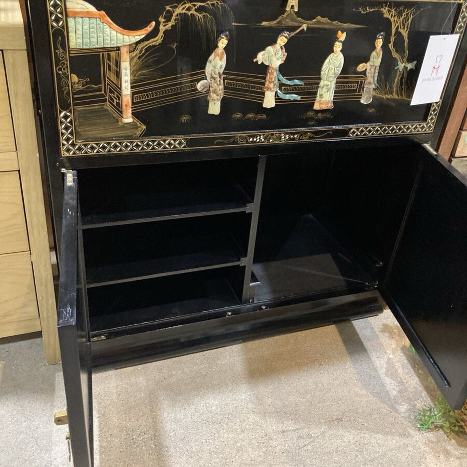 Oriental Flip-Top Bar Cabinet - image-3