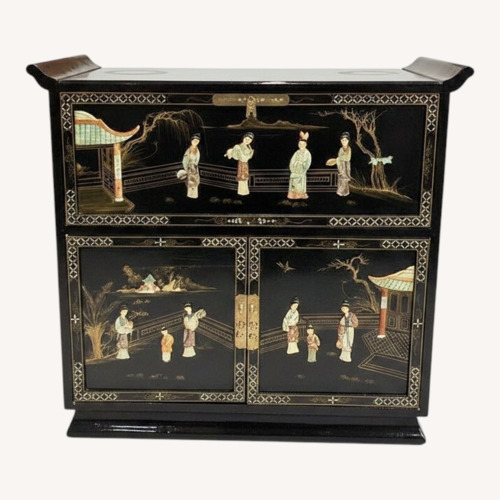 Used Oriental Flip-Top Bar Cabinet for sale on AptDeco