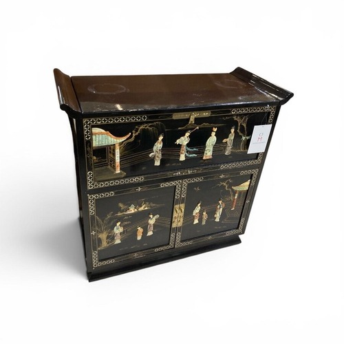 Used Oriental Flip-Top Bar Cabinet for sale on AptDeco