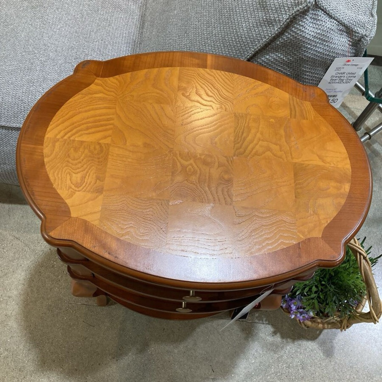 Ethel Oval 2-Drawer Side Table - image-4