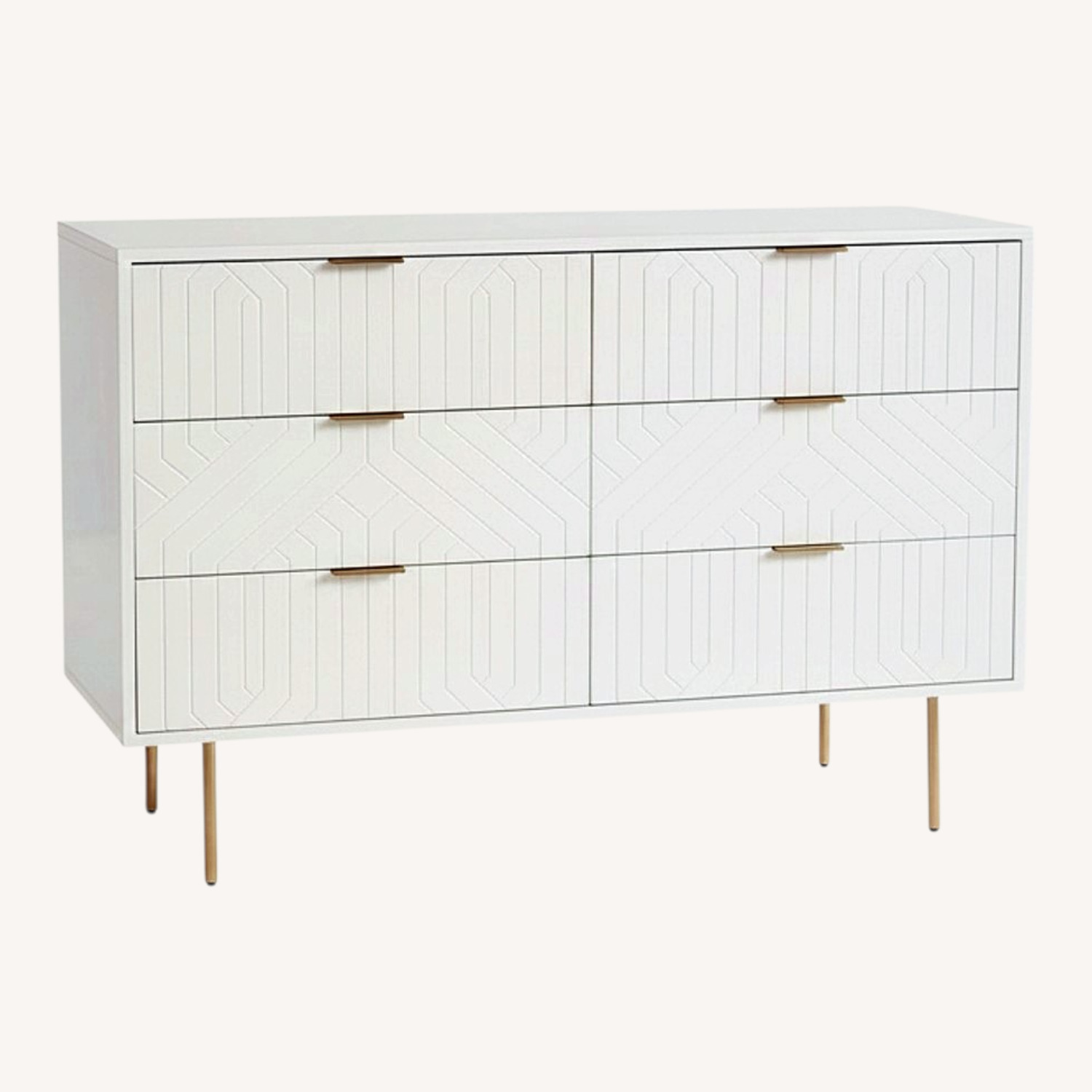 Pottery Barn Teen Jennings Modern White 6-Drawer Dresser - image-0