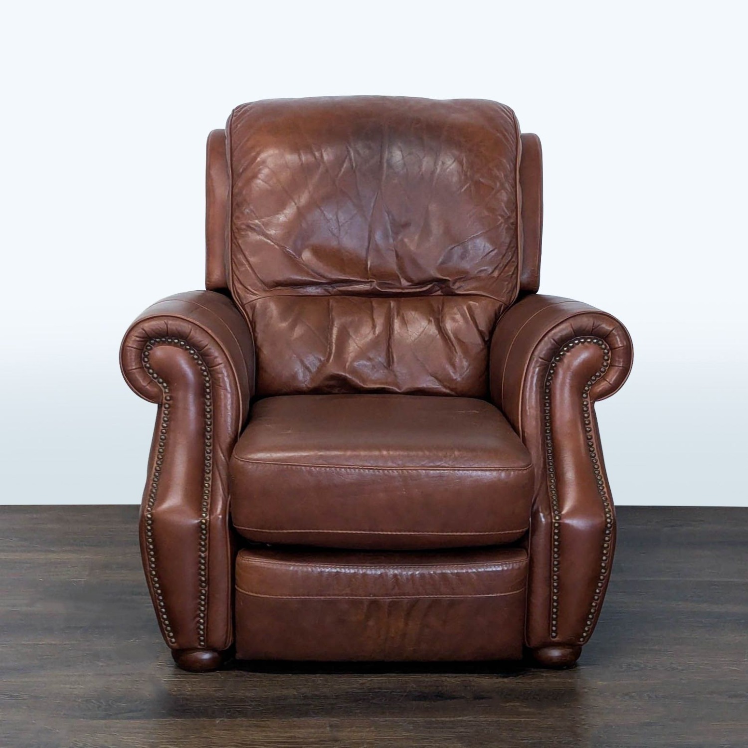 Classic Brown Leather Recliner Lounge Chair  - image-2