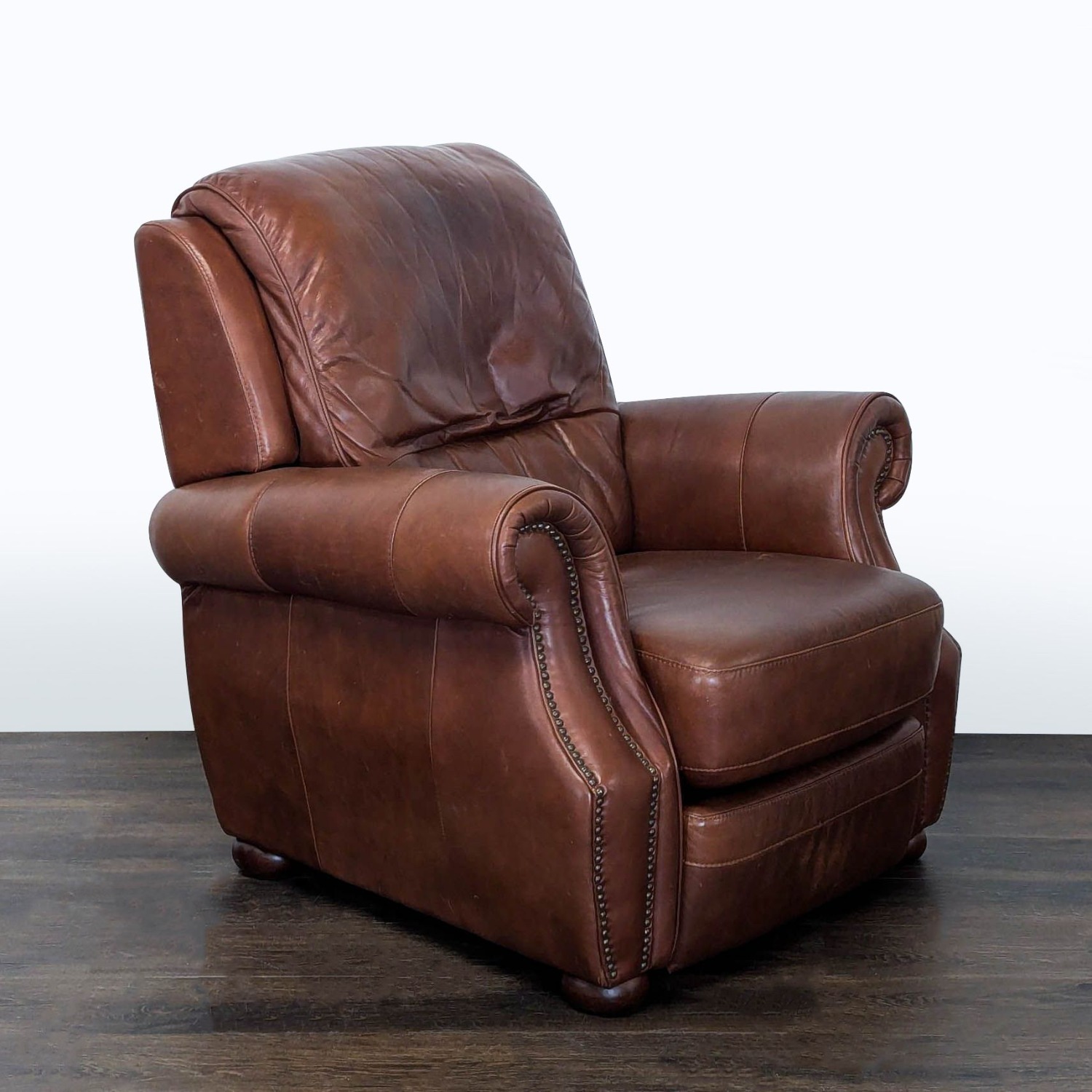 Classic Brown Leather Recliner Lounge Chair  - image-3