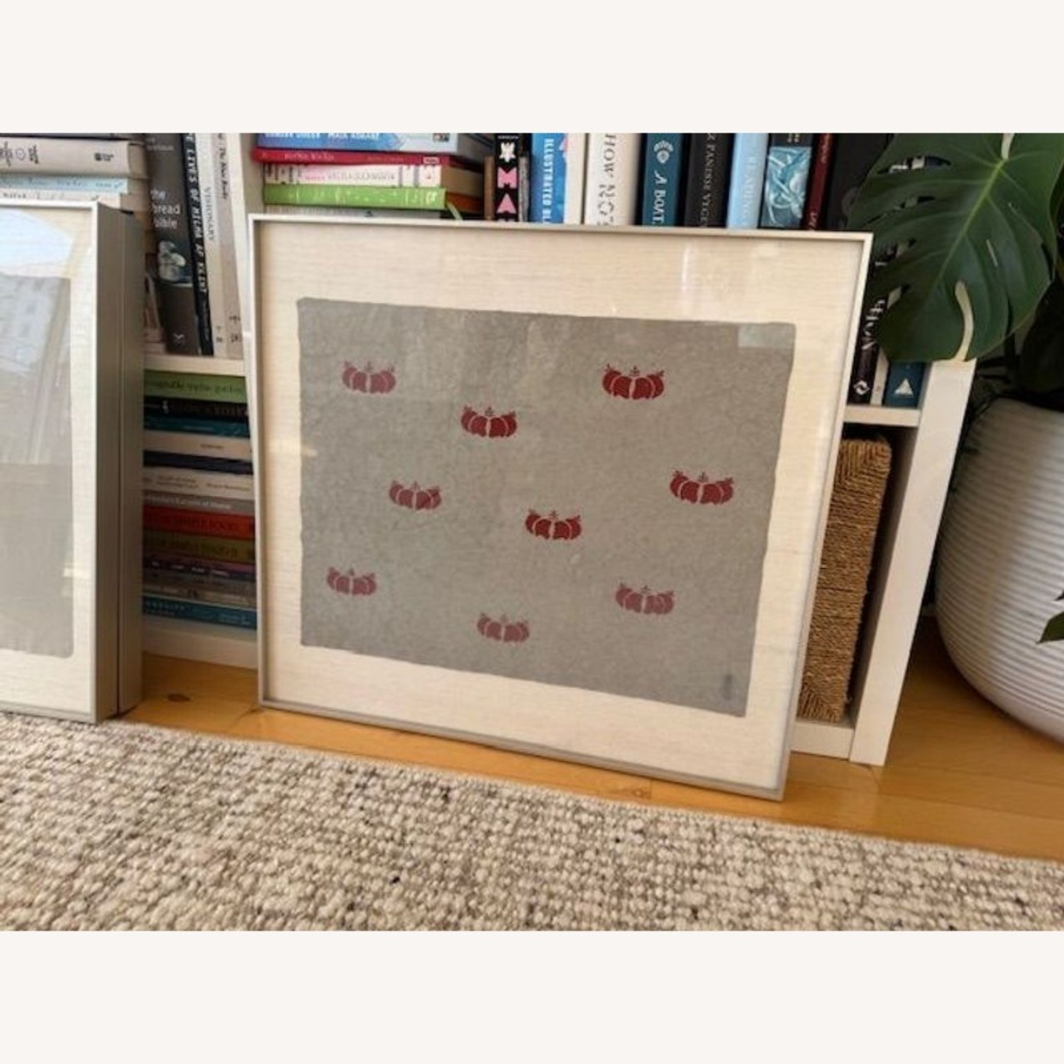 Framed Japanese Style Print with Red Pomegranate - image-1