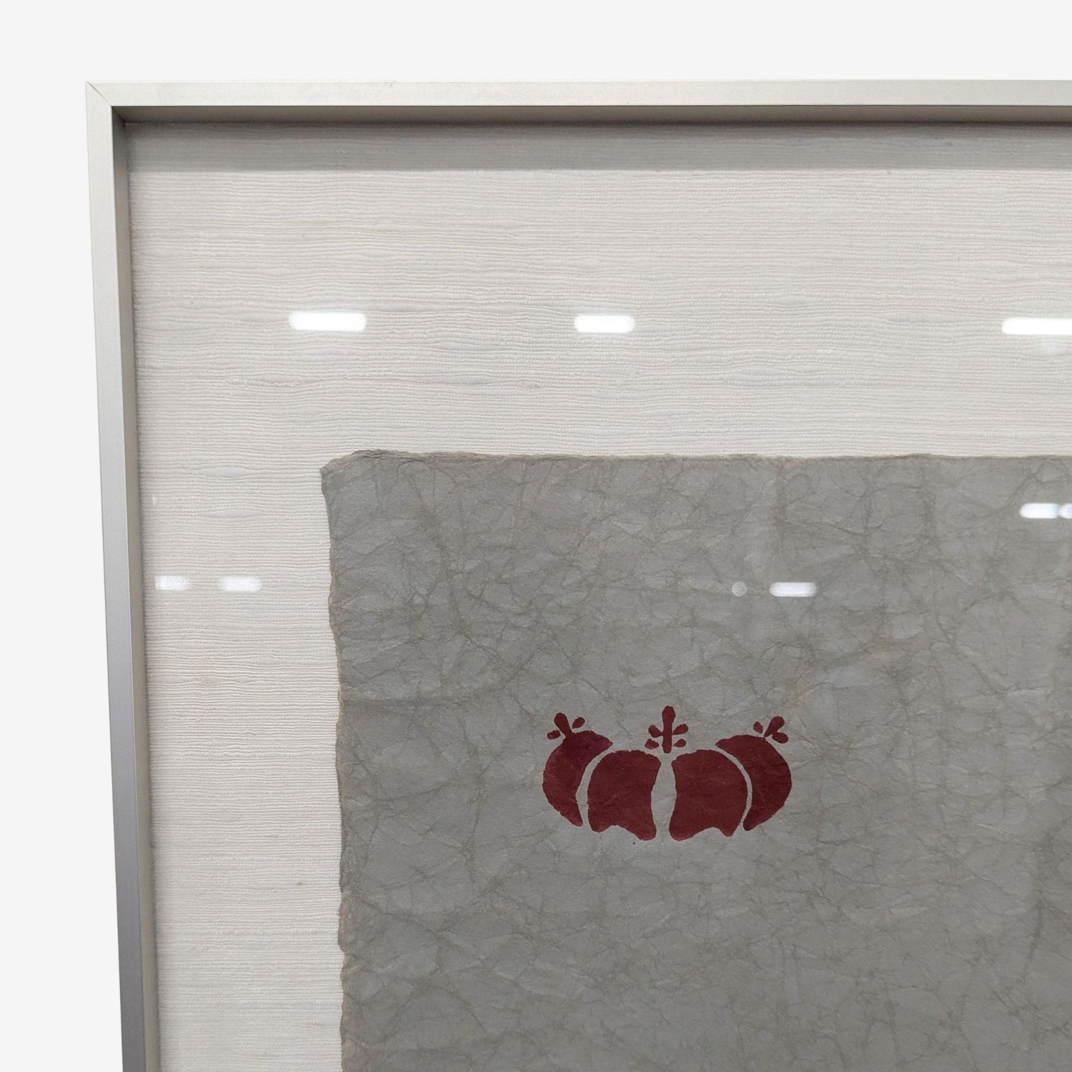 Framed Japanese Style Print with Red Pomegranate - image-3