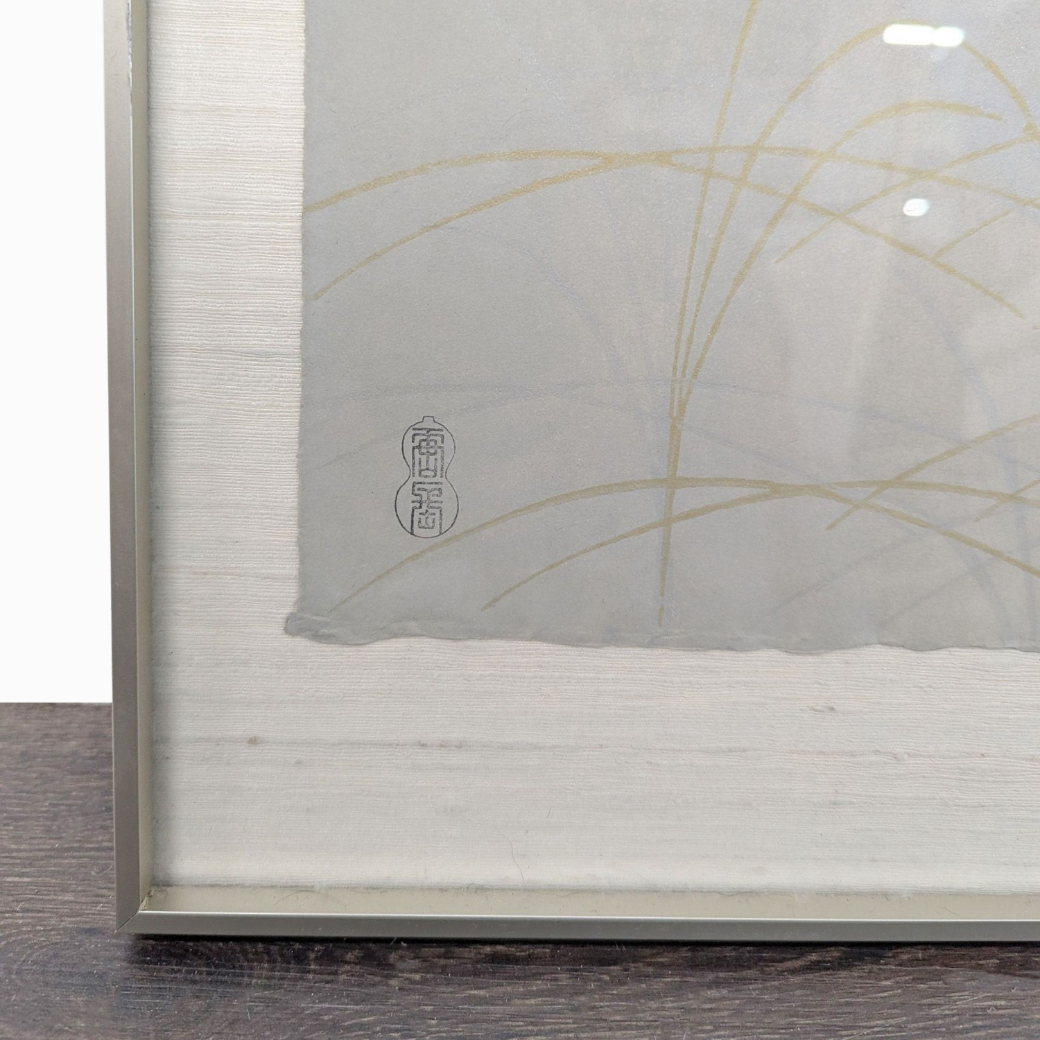 Framed Japanese Grass Print on Handmade Paper	 - image-3