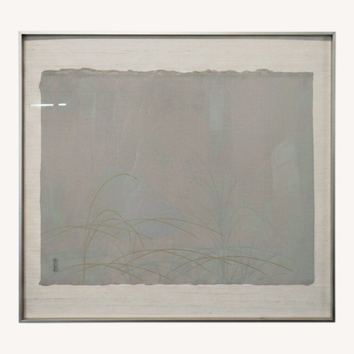 Used Framed Japanese Grass Print on Handmade Paper	 for sale on AptDeco