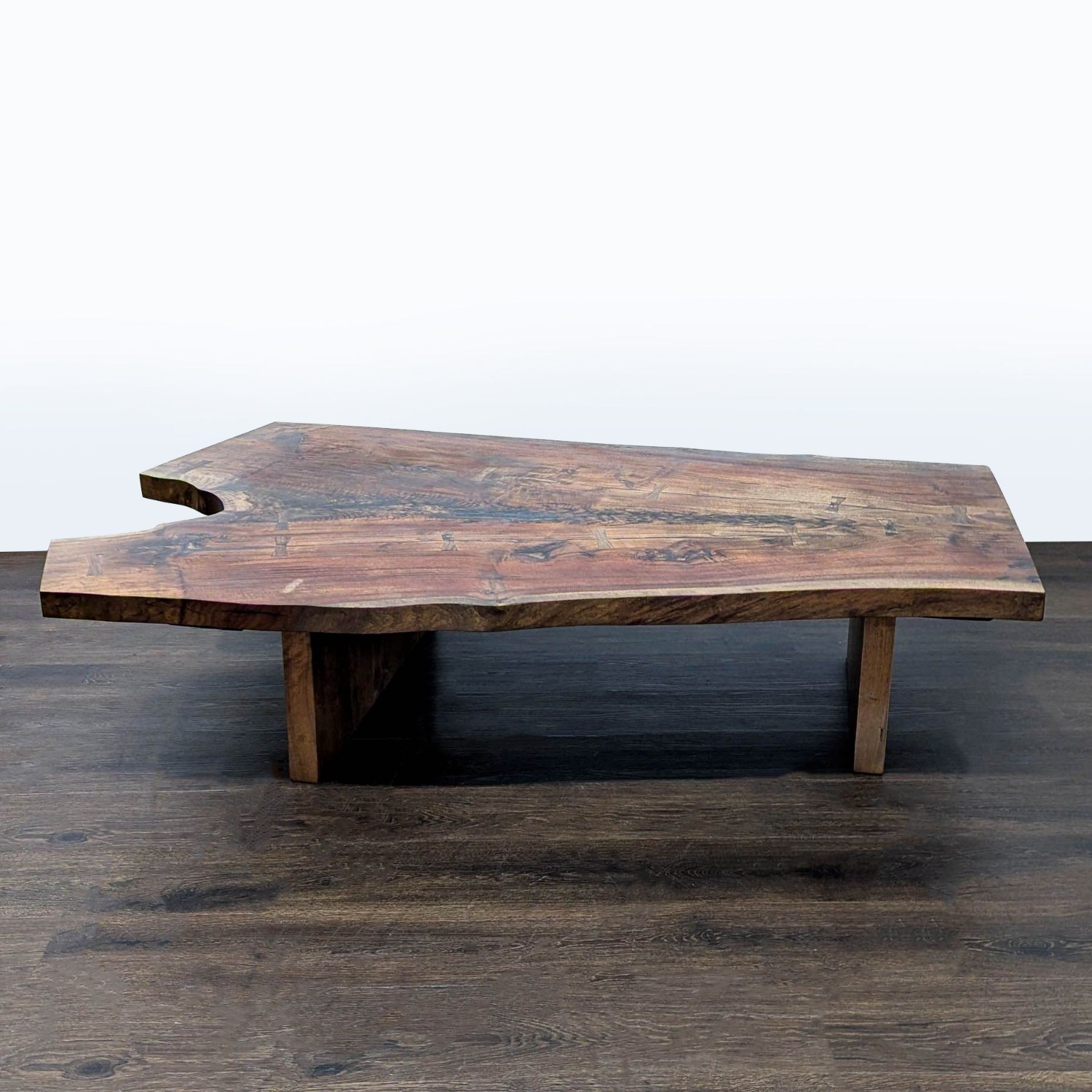 Hudson Furniture Single Walnut Slab Coffee Table - image-6