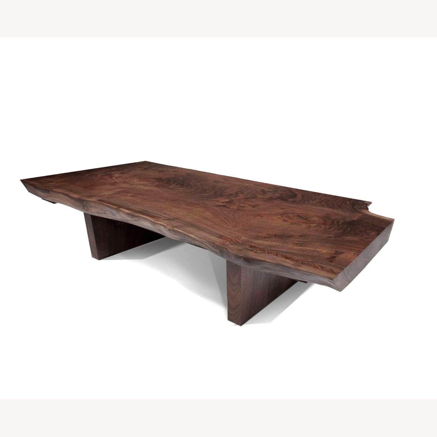 Hudson Furniture Single Walnut Slab Coffee Table - image-11