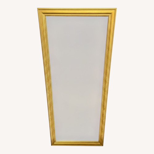 Used Wood Floor Mirror with Gold Frame	 for sale on AptDeco