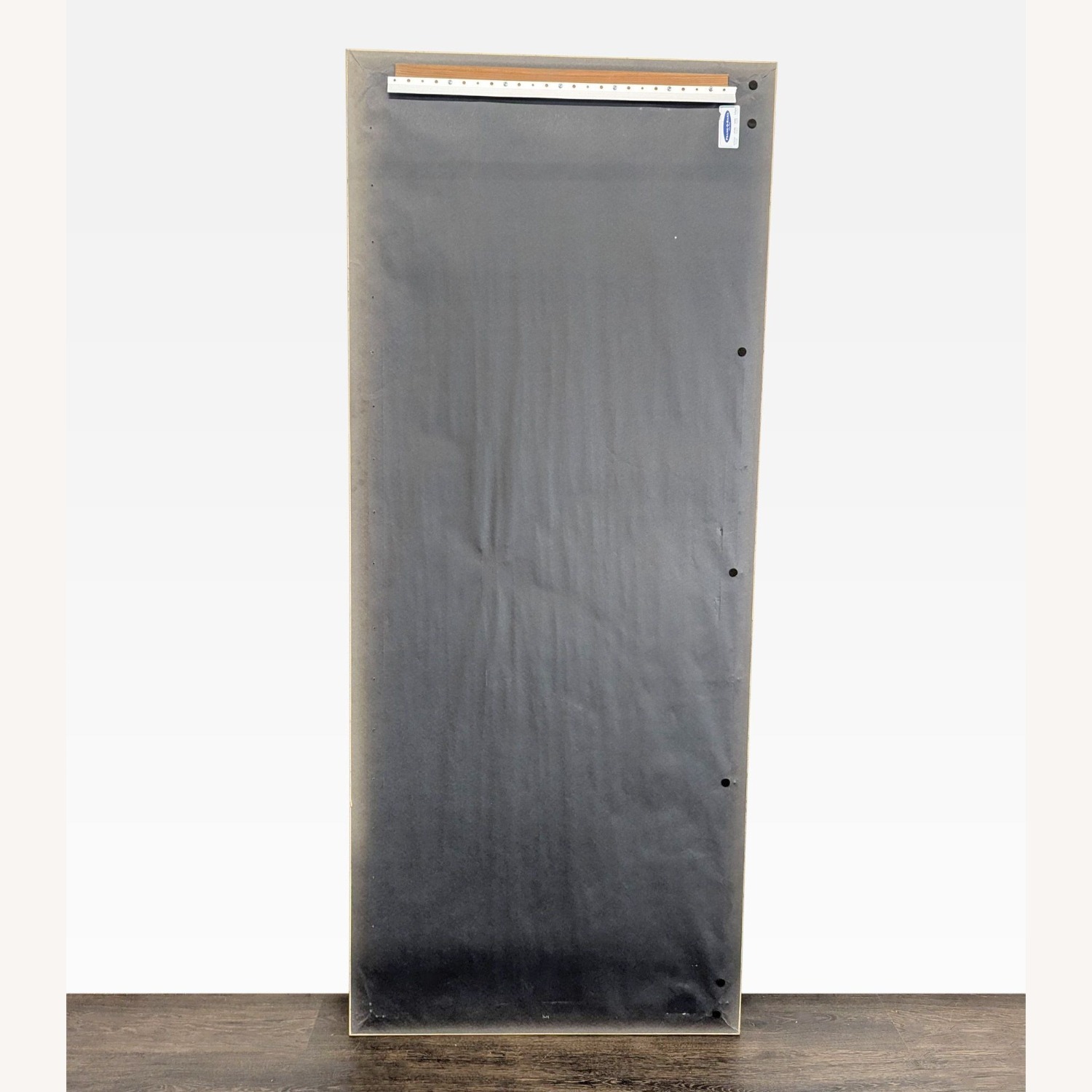 Wood Floor Mirror with Gold Frame	 - image-3