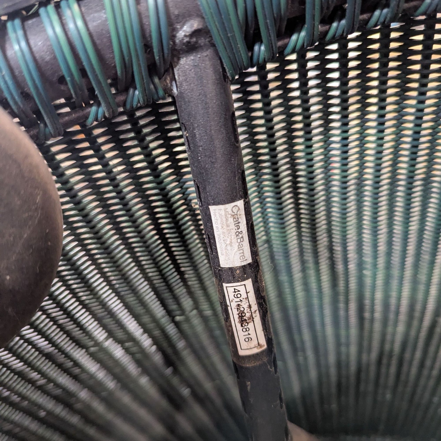 Crate & Barrel Calypso Woven Lounge Chairs  - image-8