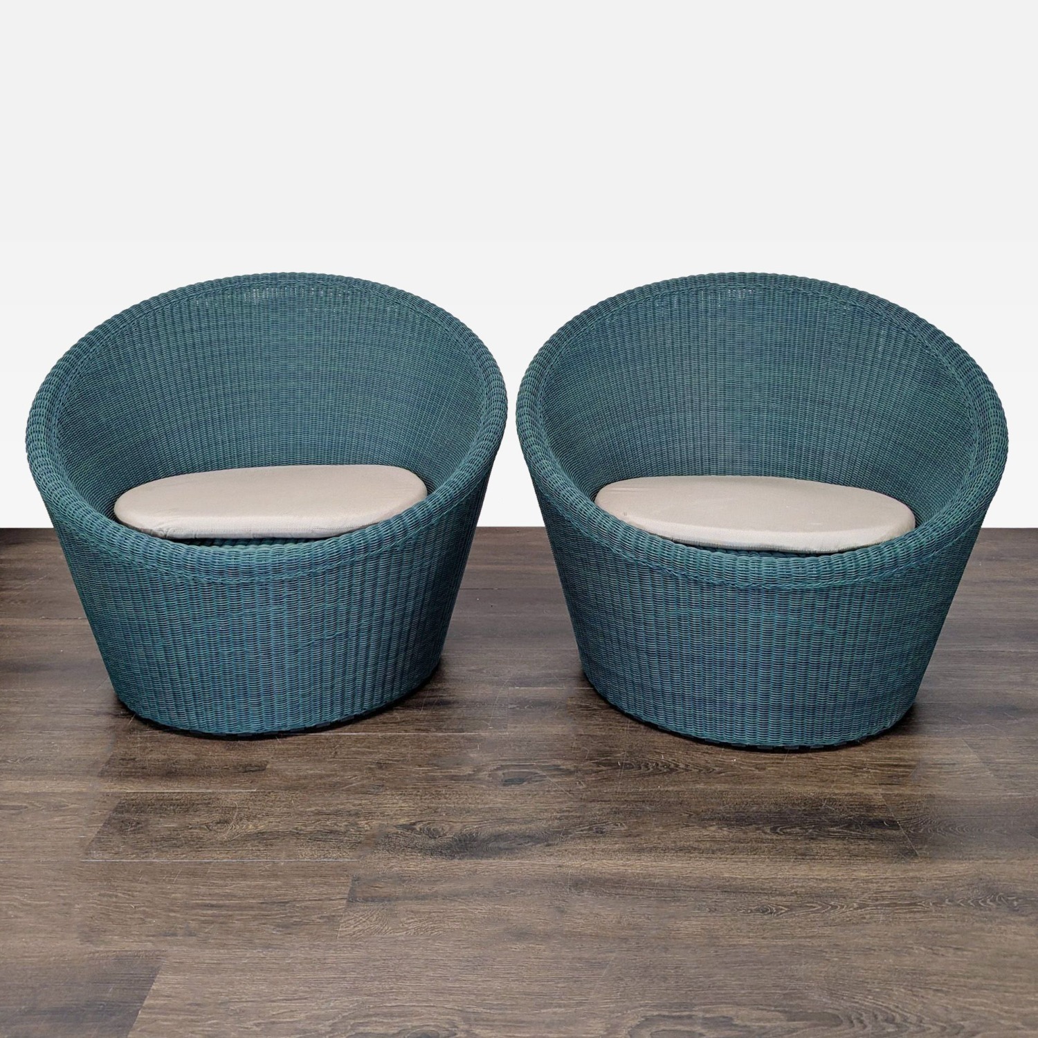 Crate & Barrel Calypso Woven Lounge Chairs  - image-10