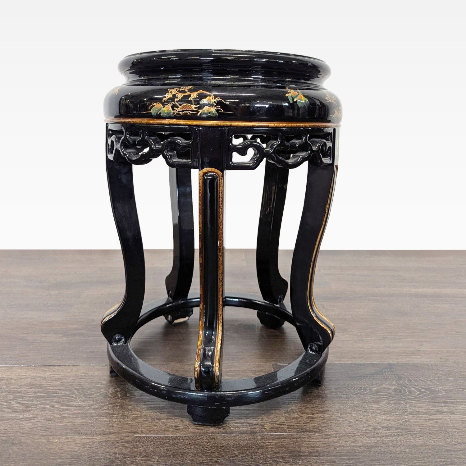 Lacquered Chinoiserie Stool/Display Stand	 - image-2